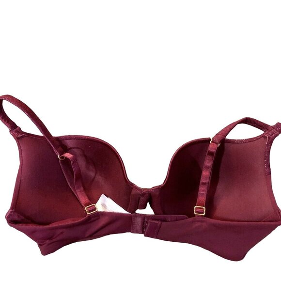 Secret Treasures Intimates Bra Womens 34C Used Burgundy - Picture 7 of 11